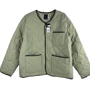 Original Use Quilted Lightweight Jacket Light Olive Green Casual Fit Men's XL